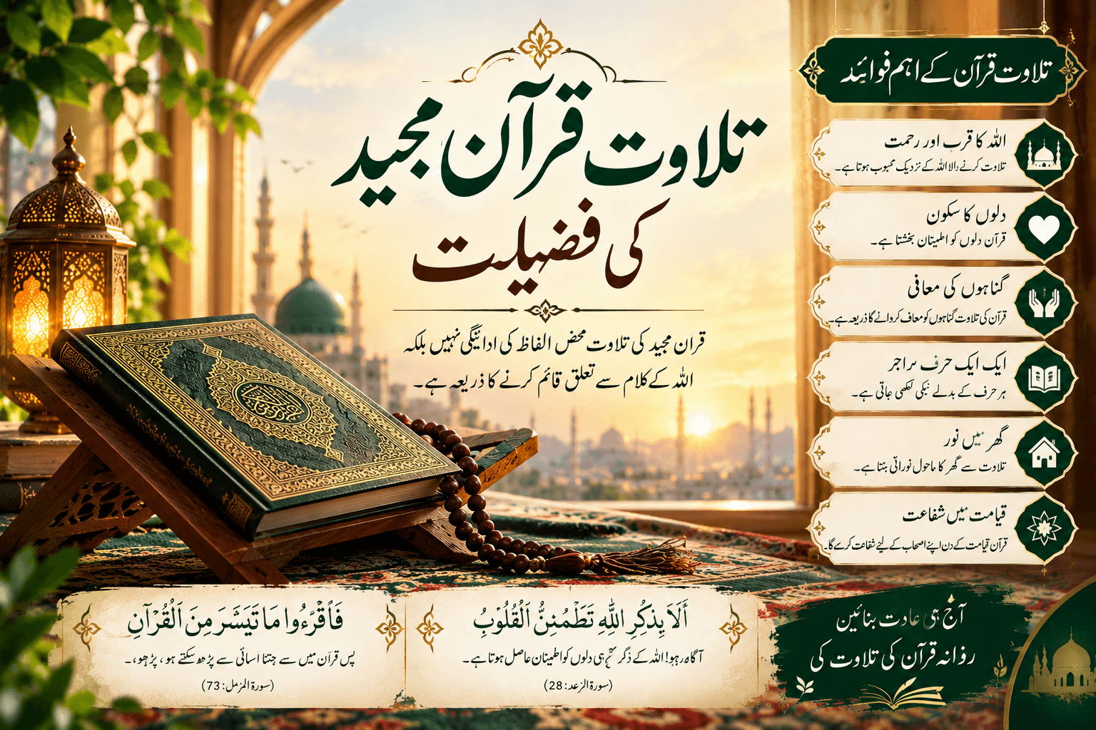 تلاوتِ قرآنِ مجید کی فضیلت